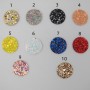 20 cabochon simili-cuir 20mm