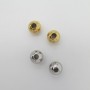 20 perles ronds 10x4mm en acier inox