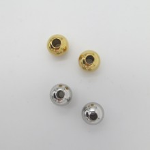 Stainless Steel Round Beads 10x4mm - 20 pcs