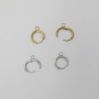 10 pcs Smooth 15mm hoop earrings Gold-plated stainless steel