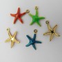 10 pcs Pendentif Etoile de Mer acier inoxydable