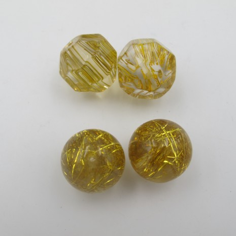 Golden acrylic balls x 10 pcs